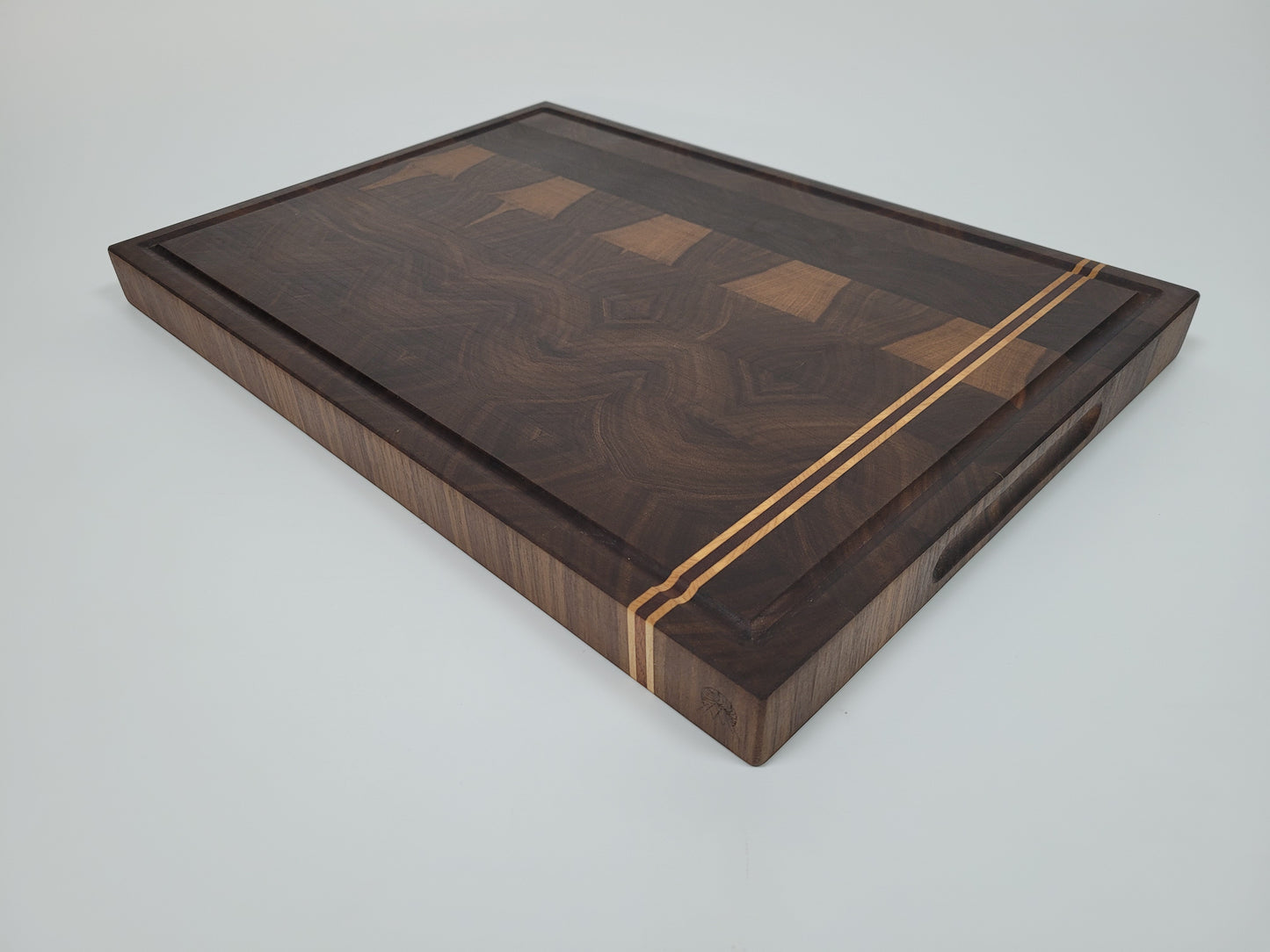 Schneidebrett (Streifen) Ahorn-Nuss-Mahagoni