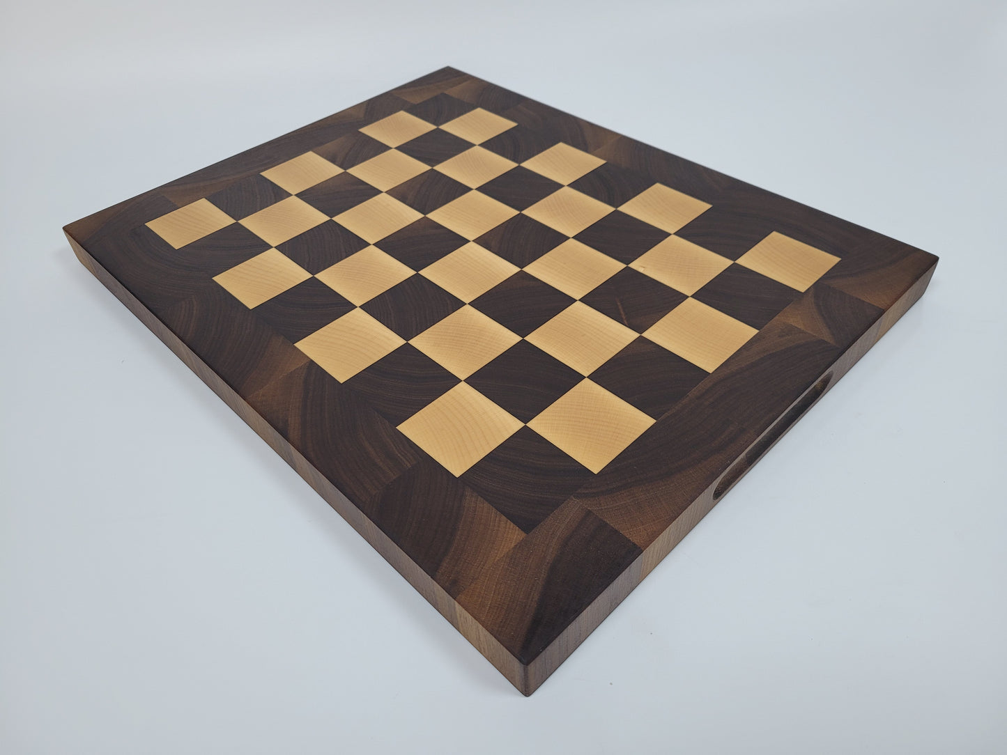 Schneidebrett (Schachmuster) Ahorn-Nuss