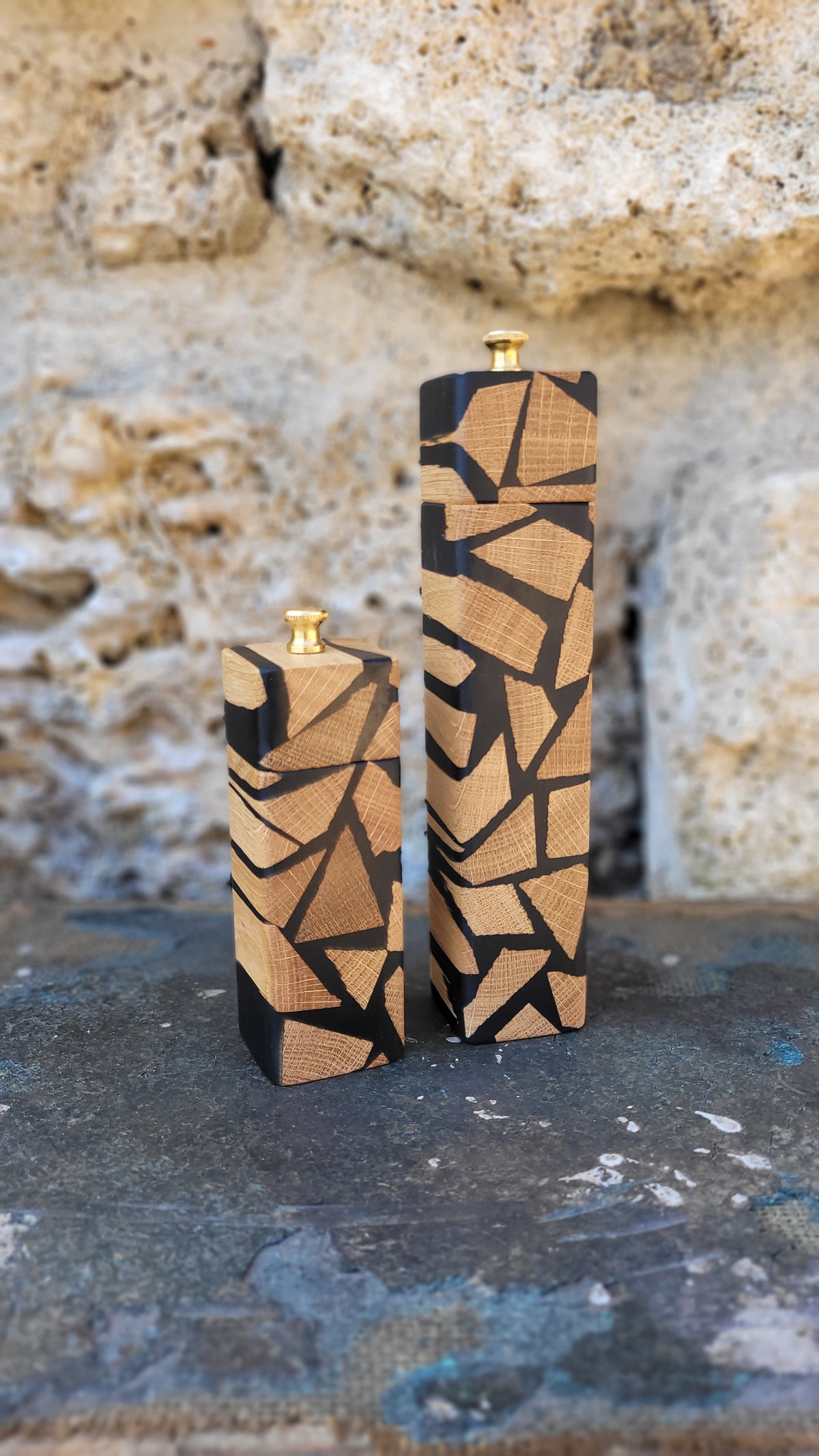 Pfeffermühle Eiche mit Epoxy