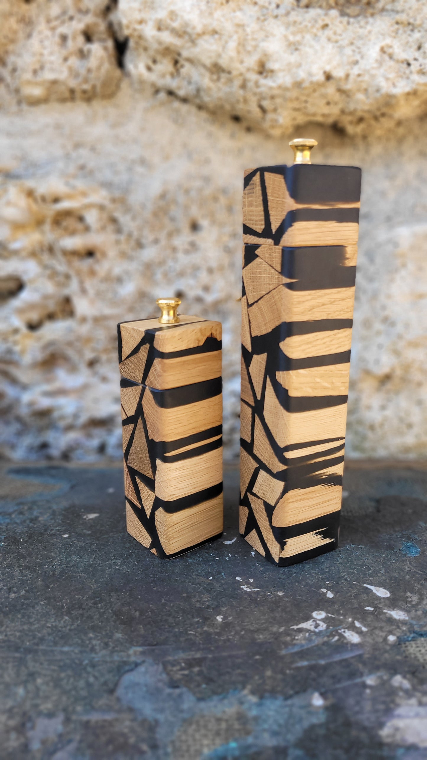 Pfeffermühle Eiche mit Epoxy