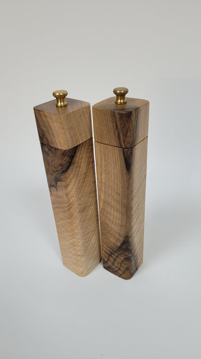 Salz und- Pfeffermühle Set heimischer Nussbaum #1
