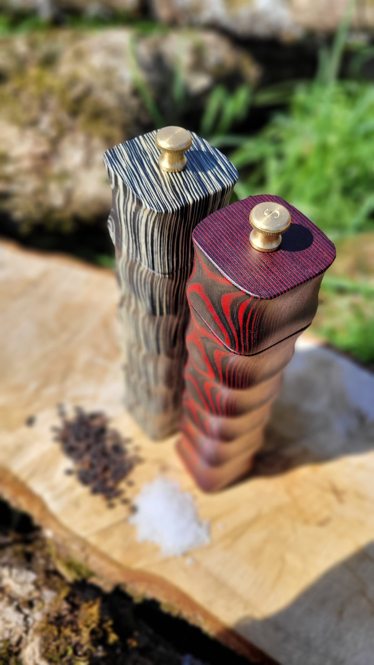 Salz- und Pfeffermühlen Set (Red Devil und Zebra)