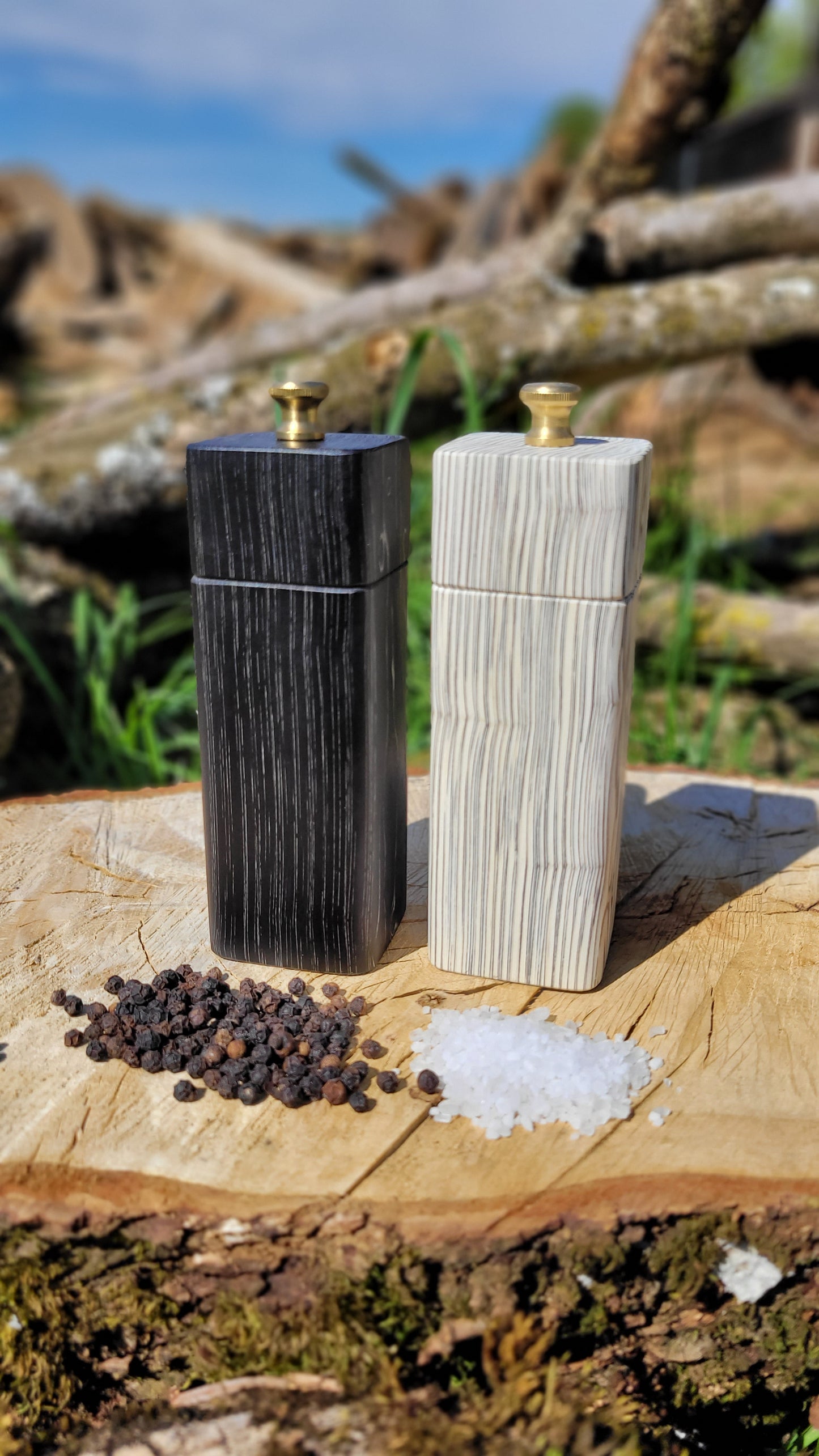 Salz- und Pfeffermühlen Set (Birke Maser Saraifo)