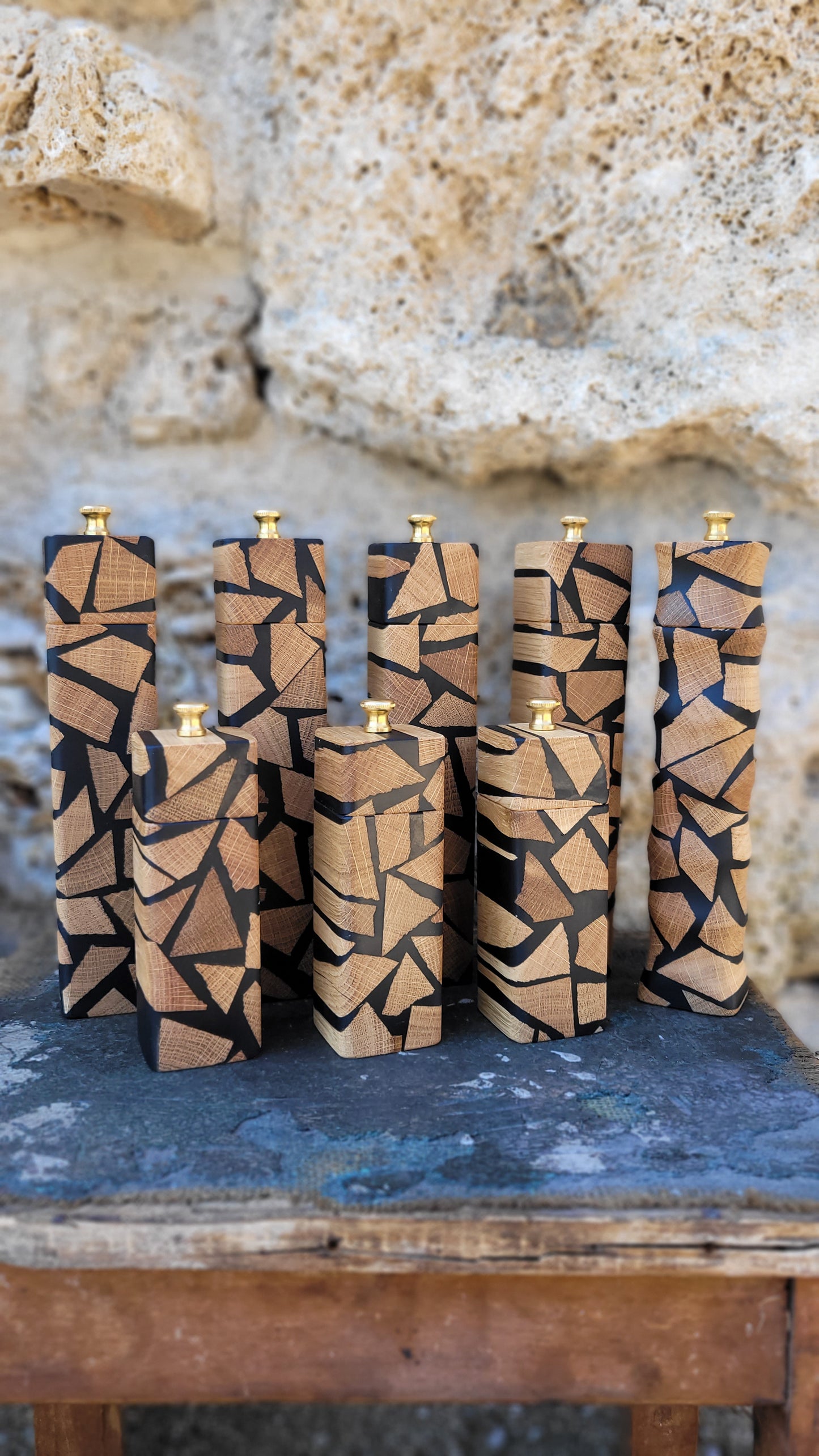 Pfeffermühle Eiche mit Epoxy