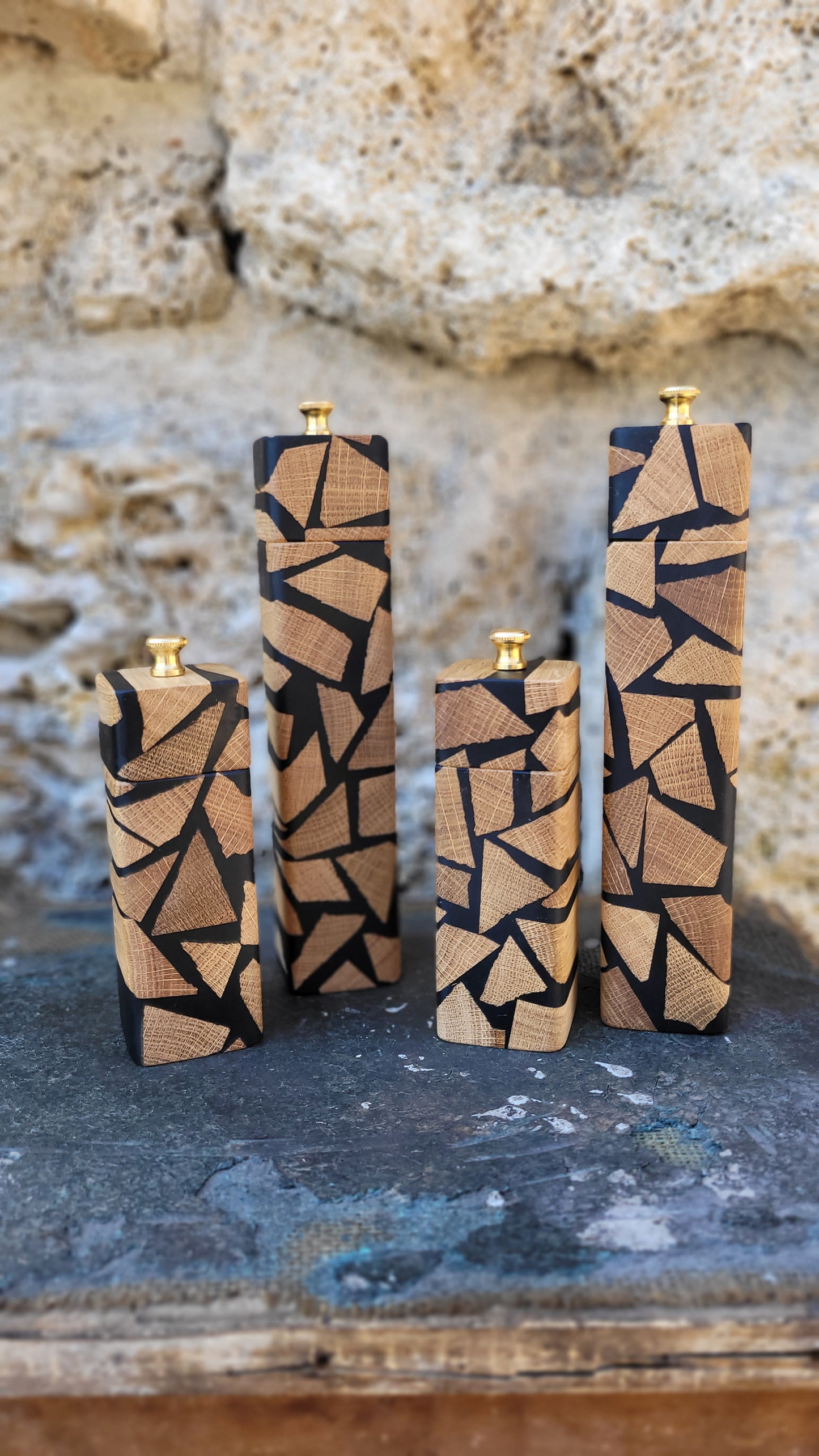 Pfeffermühle Eiche mit Epoxy